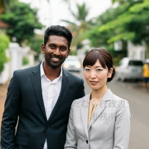 Japanese-and-Sri-Lankan-International-Marriage-Couple 2